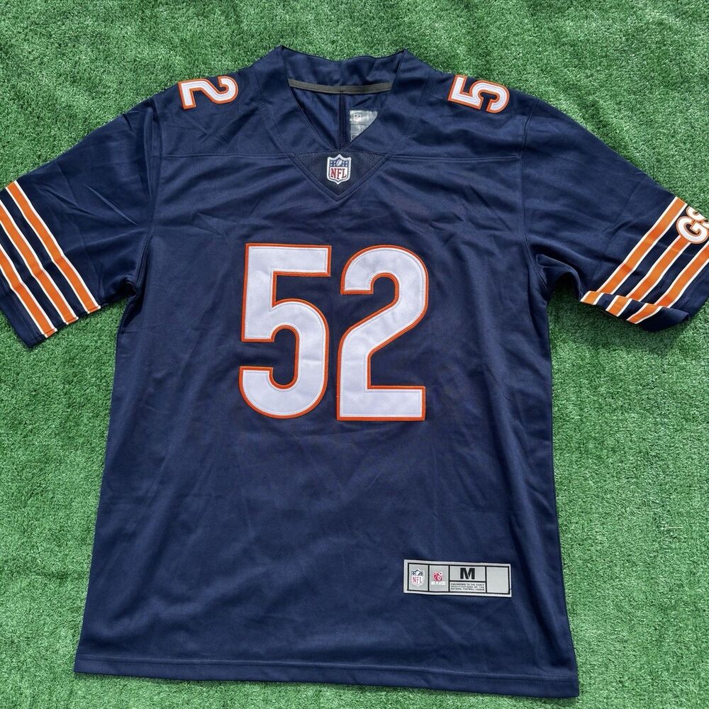 Khalil Mack Chicago Bears Jersey Mens Medium Navy #52 NFL Players On Field